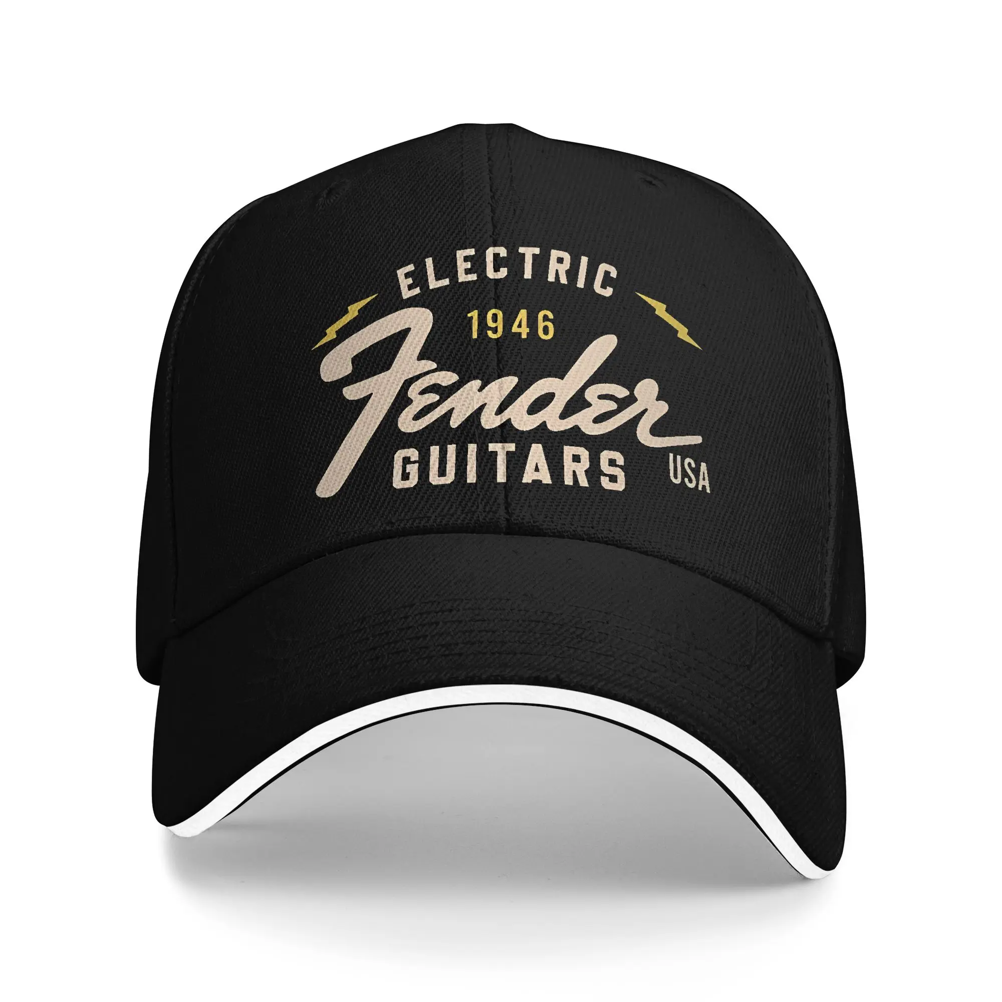 Fender Jimi Hendrix E-Gitarre Sun Baseball Cap Sommer Y2K Coole Trucker-Mütze für Damen und Herren Outdoor Gym Baseball Caps – Detail 2