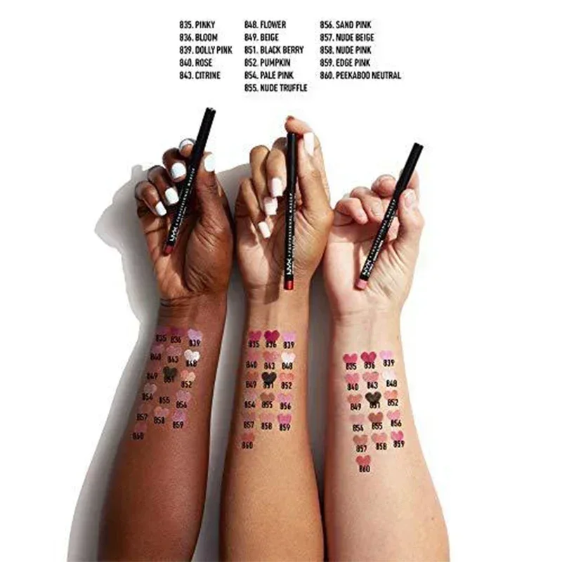 Lip Liner Pencil Waterproof Plumping Long-Lasting Creamy Natural Nude Brown Matte Professional Contour Makeup