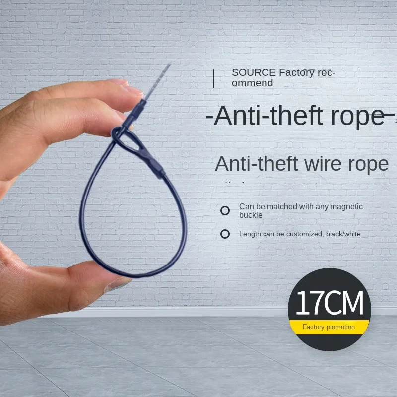

20 шт. 17 см Противоугонная проволочная веревка для супермаркета Противоугонная Пряжка ремень для торгового центра Противоугонная этикетка Противоугонная проволочная веревка
