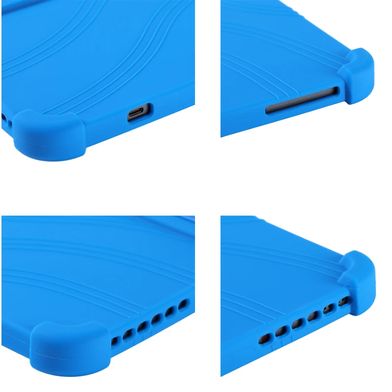 Enhanced Tablet Case with Pencil Holder and Foldable Kickstand - Soft Silicone Cover