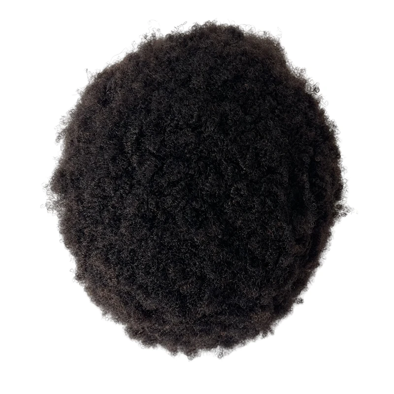 12 Inches Iindian Virgin Human Hair Hairpieces #1B Black 4mm Root Afro Wigs Full Lace Wig for Black Woman