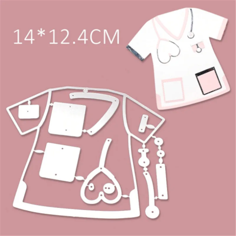 Металлические штампы для скрапбукинга Crazy Horse для одежды медсестры, для изготовления открыток, сделай сам, штампованные штампы для тиснения, штампованные бумажные карты, штампованные штампы для тиснения