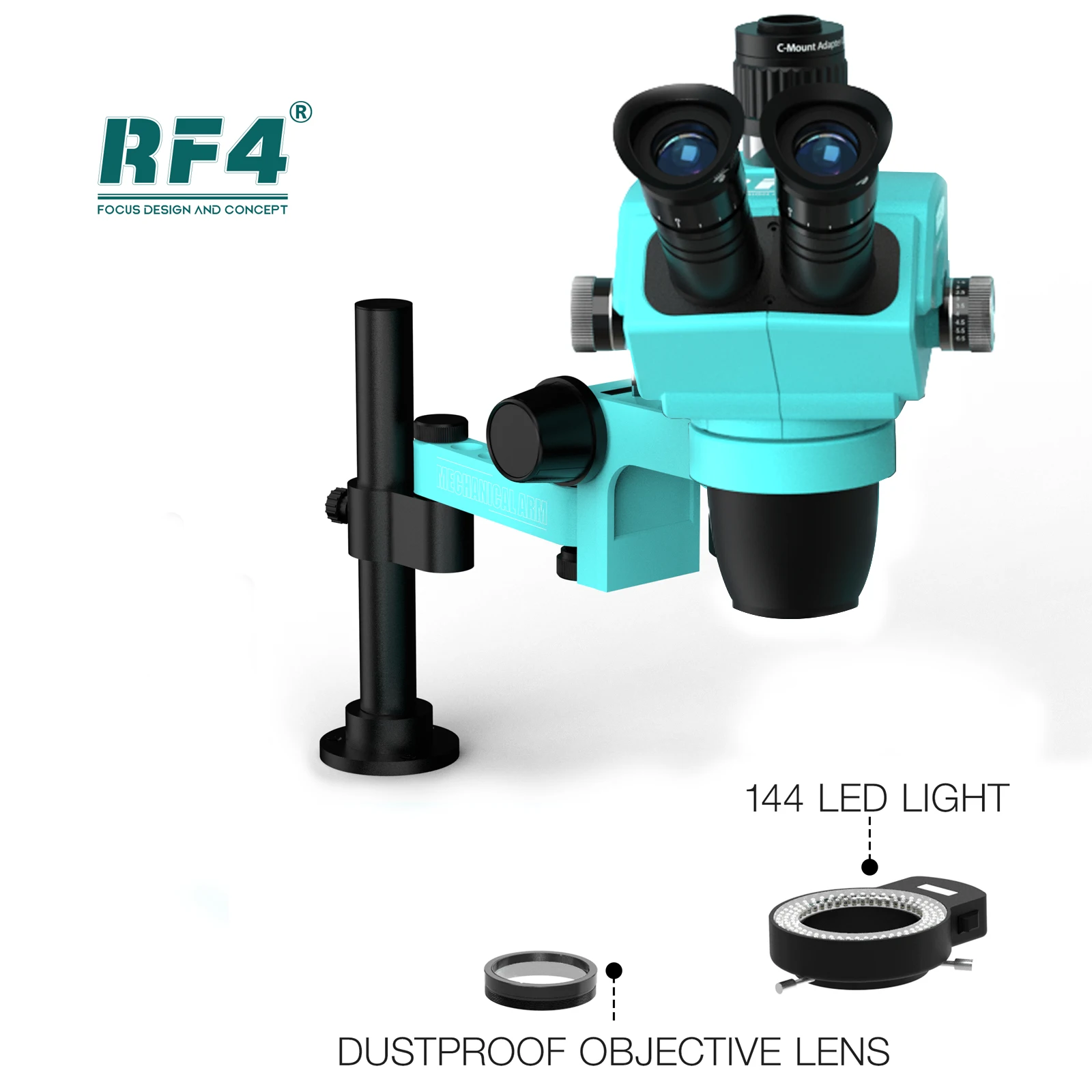 RF4 6.5-65X Precise Locking Magnification Zoom 360 ° Rotation