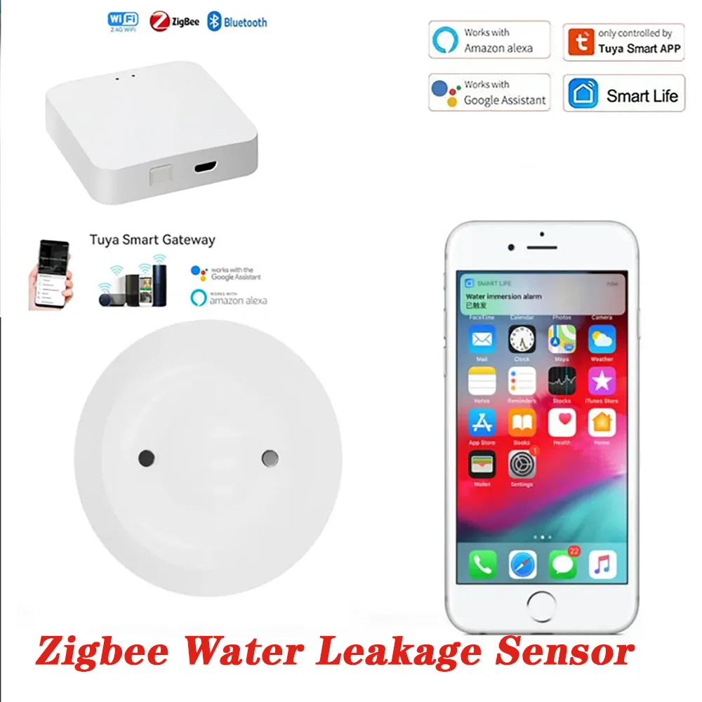 

Multifunctional Smart Gateway And ZigBee Linkage Water Leakage Sensor Immersion Security Alarm Water Leak Detector Smart Home