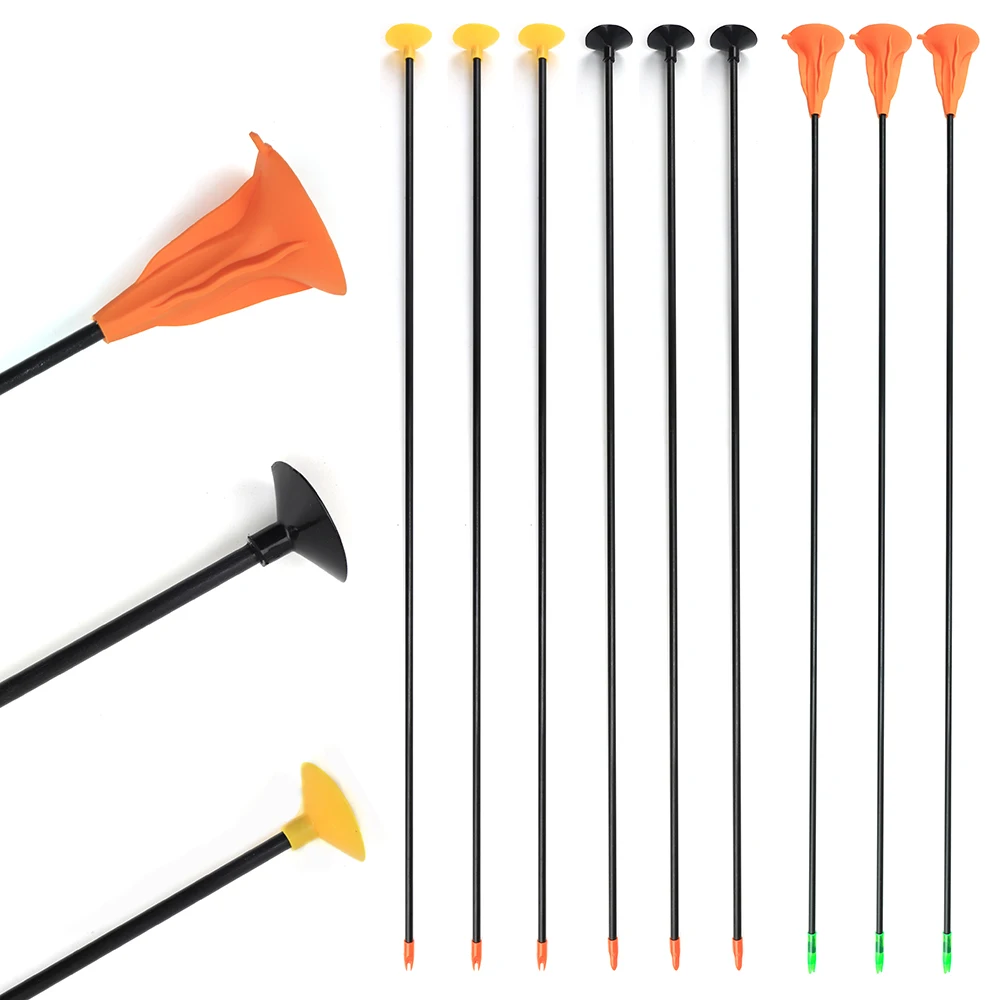 

12pc Suction Cup Arrows Rubber ArrowsTip Safe Fixed Suction Cup for Adult Youth Archery Target Practice Arrows 31inch