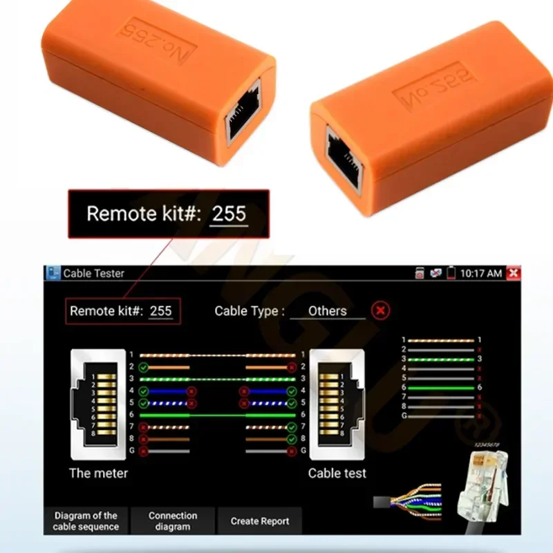 CCTV Camera Tester UTP Cable Tester NO 255 CCTV Tester Detect Near-end Mid-end And Far-end Fault Point Network Cable Crystal Head