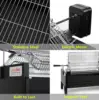 Charcoal Grill Rotisserie Kit with 3 Stainless Steel Rotating Baskets and 24 In Grill Grate, Auto Swivel BBQ Roasting Machine fo 4