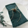 100pcs Wholesale 32x32cm Sage Green Gauze Cotton Napkin Reusable Wedding Party Christmas Table Decor Retro Burrs Cloth Napkins 3
