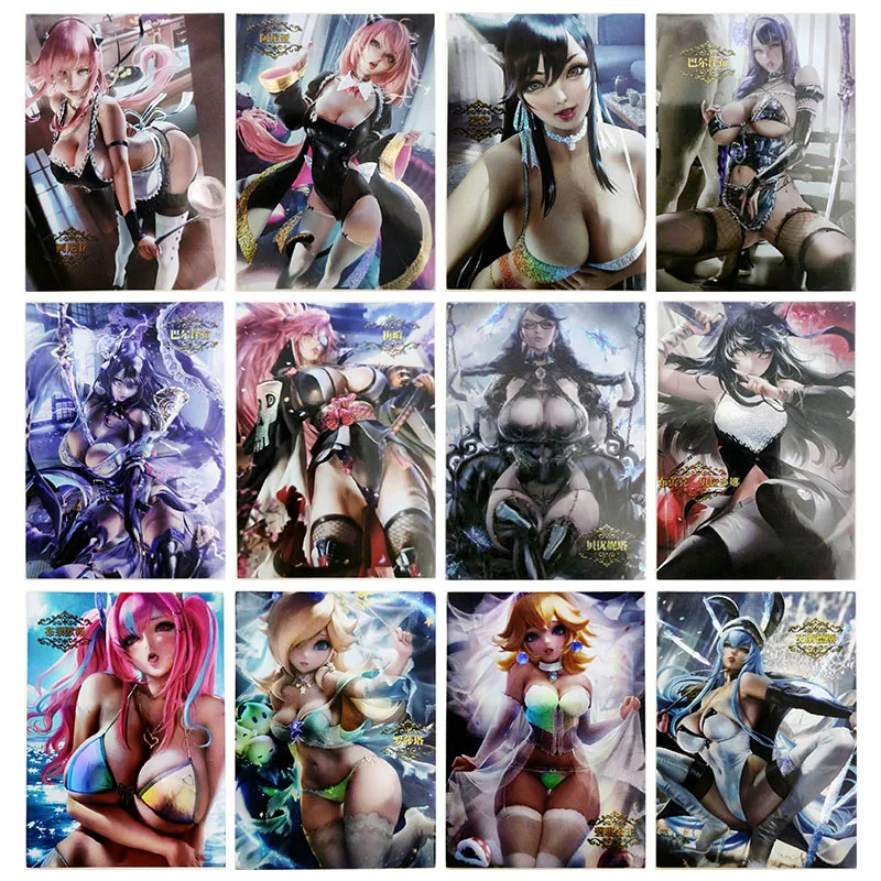

Anime Goddess Story Rare SAC Refractive Flash Cards Anya Atago Beelzebul Esdese Toys for boys Collectible Cards Birthday Gifts