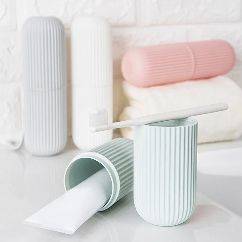 Portable Toothbrush And Toothpaste Travel Case Bathroom Tumbler_voghion.com