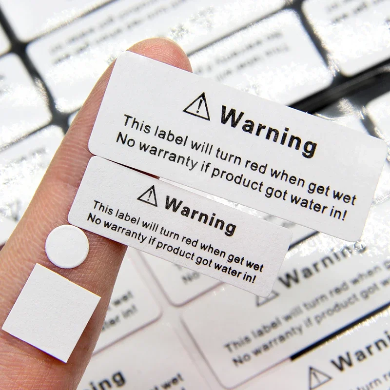 Water Sensitive Sticker Turn Red When Got Wet Warranty Void Security Warning Label for Repair Guanantee