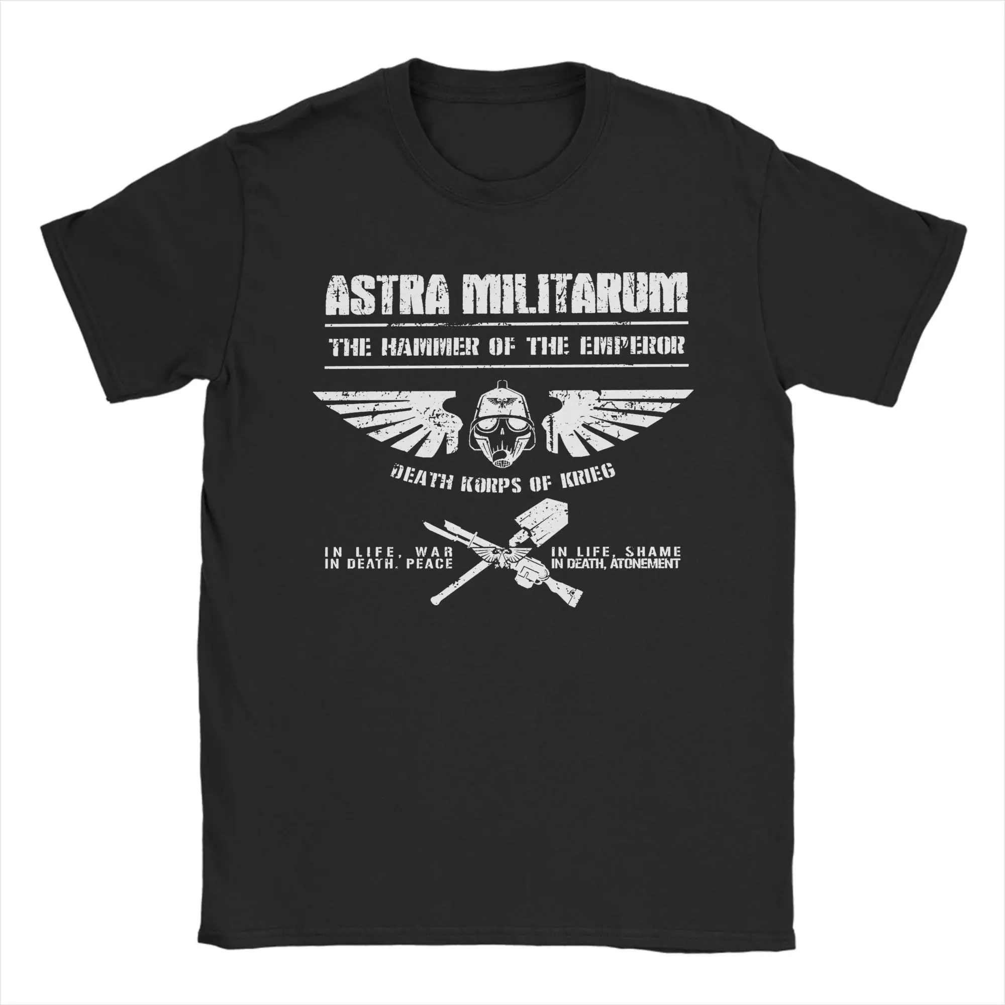Herren-T-Shirt „Hammer of the Emperor Death Korps of Krieg Astra Militarum Imperial Guard“ aus reiner Baumwolle, große Größen
