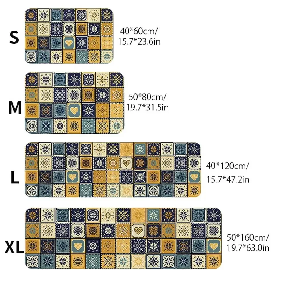 VIKAMA 1/2 Stück Küchen-Bodenmatte, rutschfest und leicht zu pflegen, Heimdekoration, Eingangsbereich, Veranda-Teppich, Wohnzimmer-Bodenmatte – Detail 2