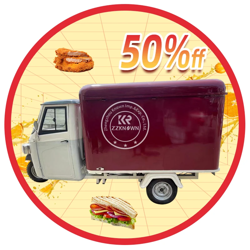 Stock Spot!! Spedizione Ora!! Piaggio Ape Food Truck Trailer Carrelli Sollevabili Street Beer Bar Ice Cream Bubble Tea Coffee Cart