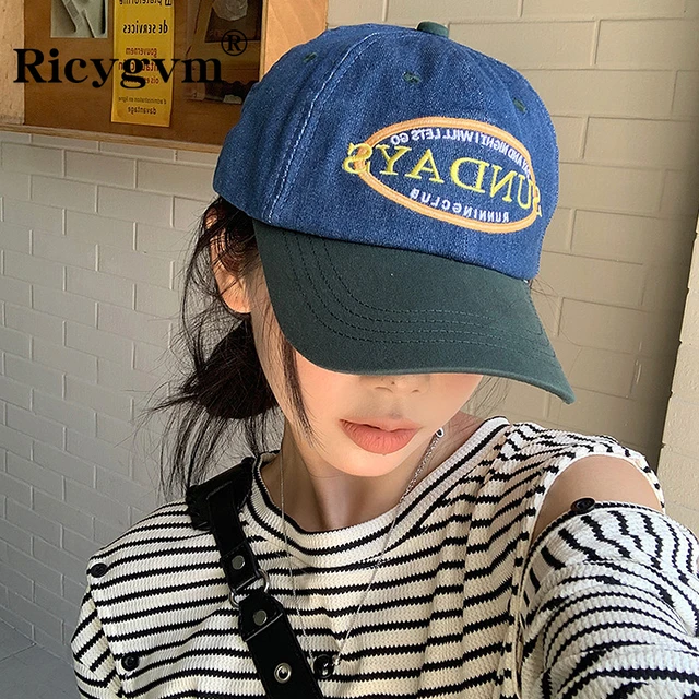 Fashion Patchwork Baseball Cap for Men Women Letter Embroidery Snapback Hat Fashion Cotton Outdoor