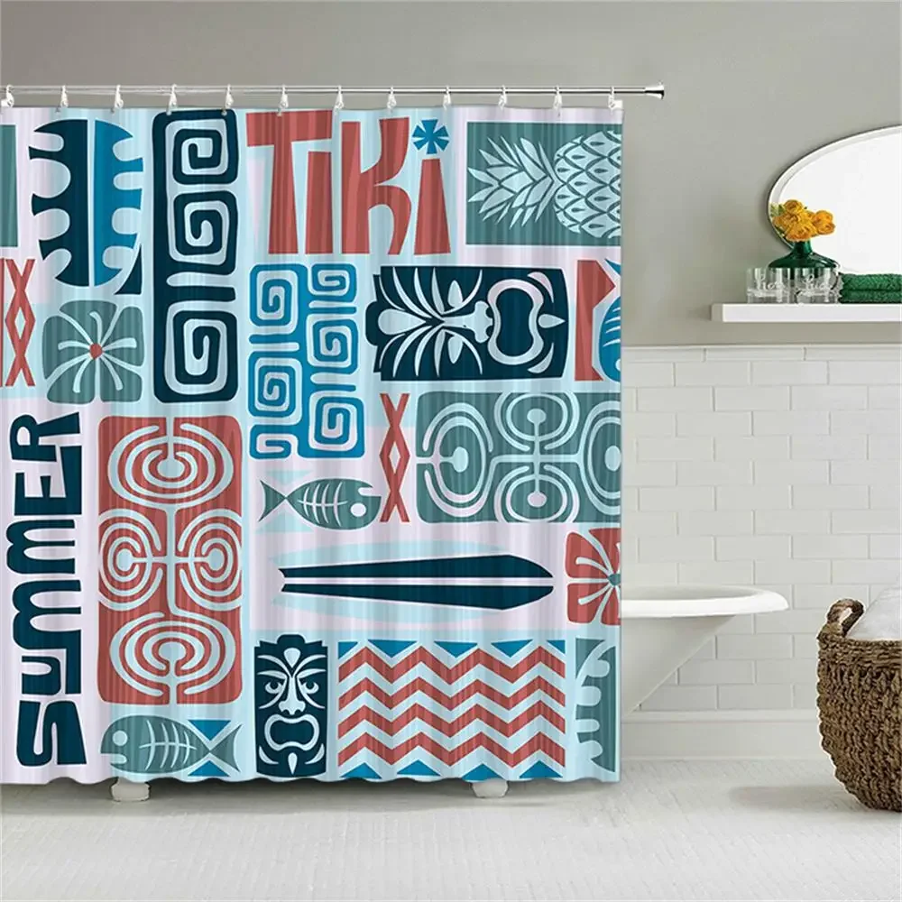 

Занавеска для душа в богемном стиле, винтажная полосатая Элегантная модная цветная Штора для ванной комнаты среднего века в абстрактном стиле