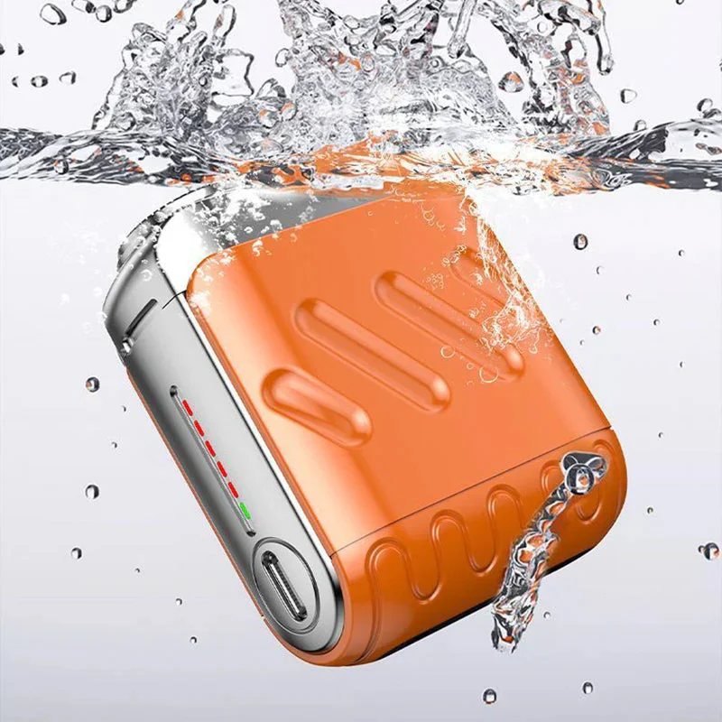 Mini Men Electric Shaver Dual Head Waterproof Type-C Rechargeable Shaver Travel Rotary Razor Portable Hair Beard Trimmer Tool