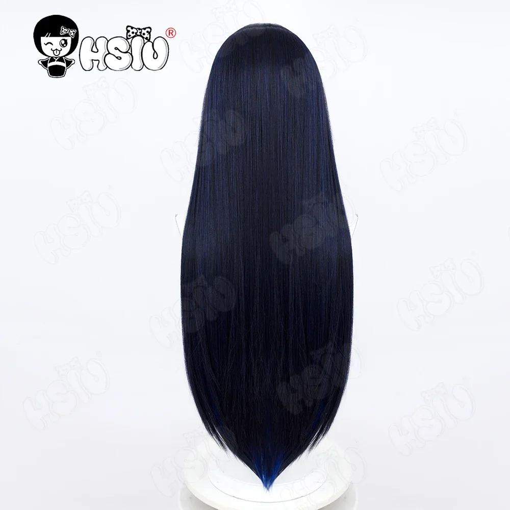 saori 2025 Jomae Saori Cosplay Wig HSIU 80cm Black Blue Mixed Blue