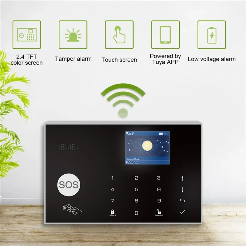 ZONAN G30 Security Alarm System Wifi Tuya Gsm Home Burglar 433MHz Apps Control With Wireless Motion Sensor Detector Alarm Kit security system security alarm wireless alarm