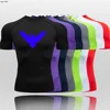 T Shirt Men Rashguard Jiu Jitsu Bjj Gym Fitness Running Training Shirts Boxing Jersey Compression Nightwing Print Tops For Male 4