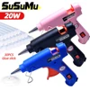 20W Hot Melt Glue Gun Household DIY Mini Electric Gun Heat Temperature Tool Industrial Thermo EU Repair Tool with Glue Sticks 1