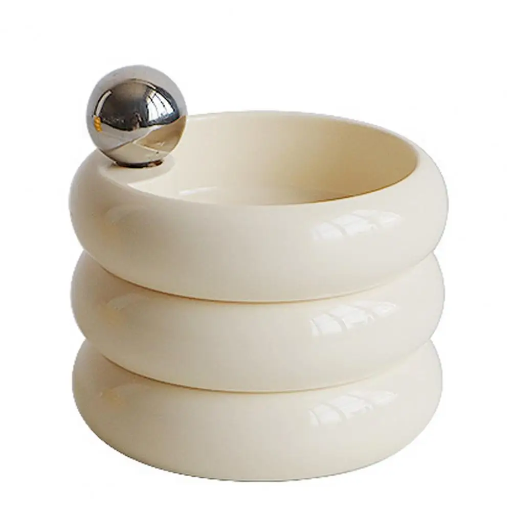 1Pc Nordic 3 Layers Plastic Rotatable Jewelry Box Earrings Ring Container Multi-Function Desktop Necklace Organizer with Lid