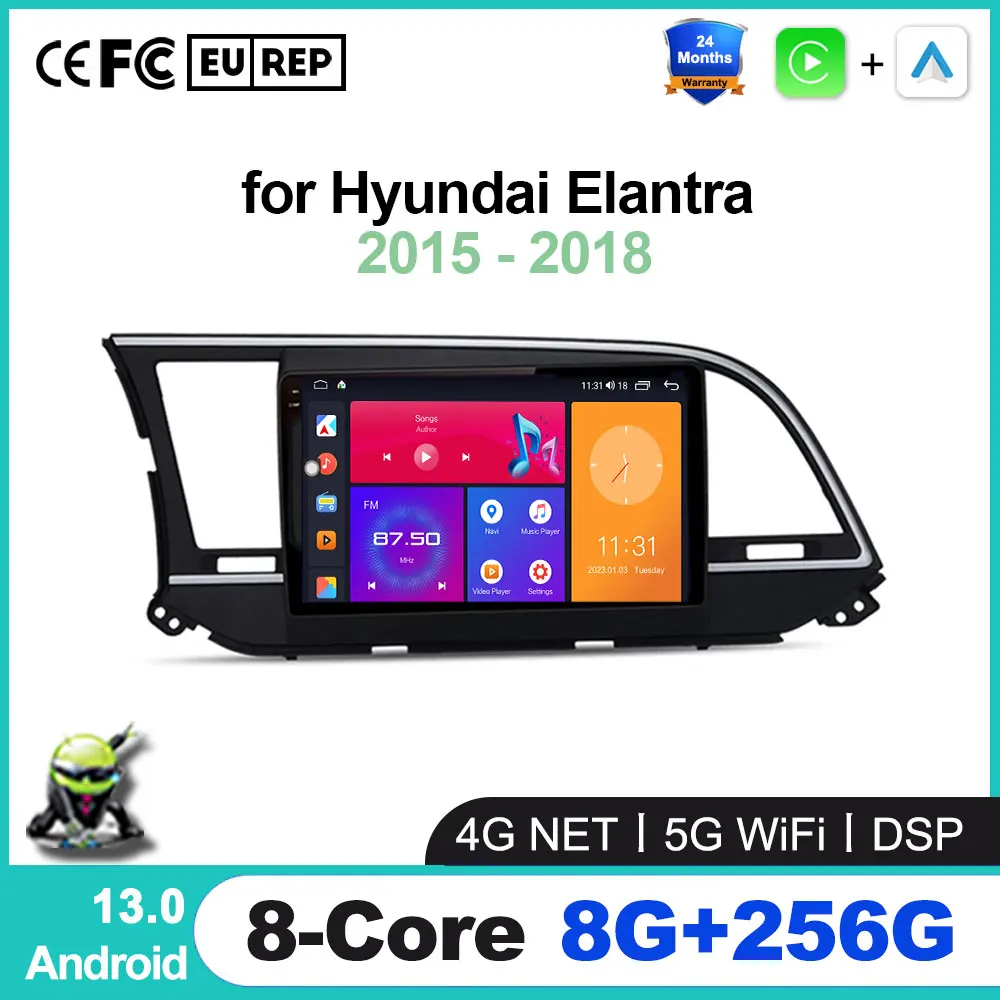 

Автомобильный радиоприемник на Android для Hyundai Elantra 6 2015-2018, мультимедийный плеер, навигация, воспроизведение аудио, искусственный DVD