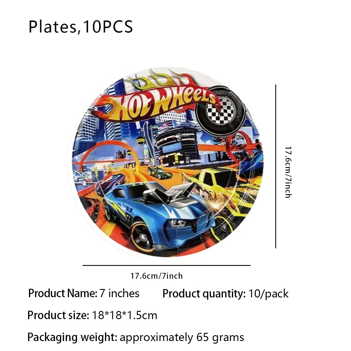 Hot Wheels Birthday Party Set - Racing Car Tableware Decor  Supplies