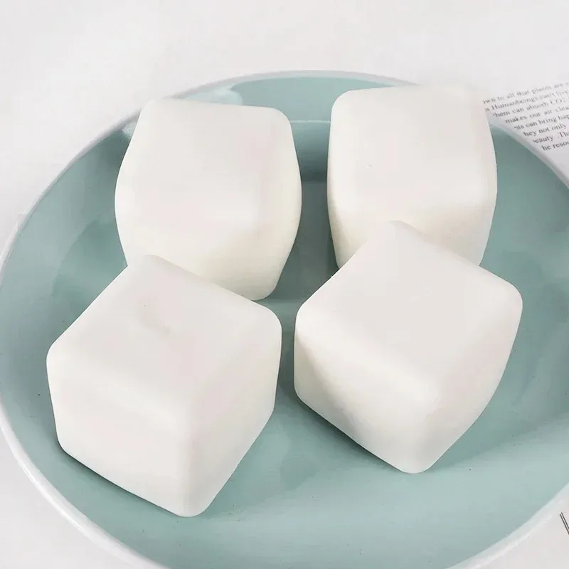 Cute Tofu Pressure Blocks Sensory Toys Relieve Soft Dough Balls Best Gifts for Adults and Children Creative Fun Stress Relief