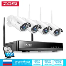 ZOSI 8CH Wireless CCTV System 8CH H.265 3MP NVR with 1080p 2MP Outdoor Camera IP Security System WiFi Video Surveillance Kit
