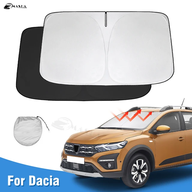 Parasole Auto Per Dacia Sandero 3 Stepway 2020-2024 - Interno Parabrezza, Pieghevole, Argento/Nero - Foto 6