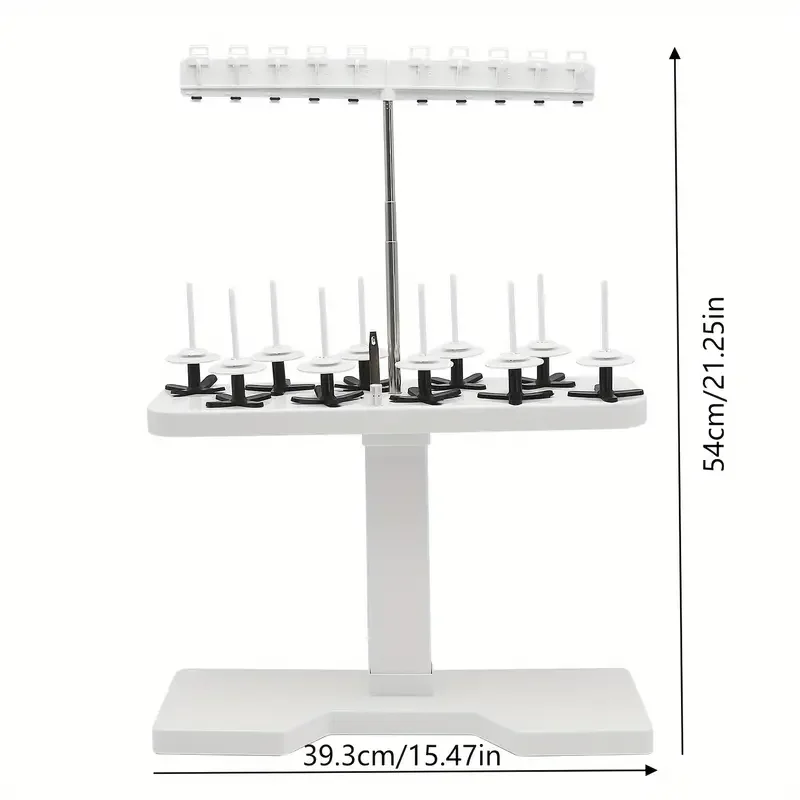 20 Spool Thread Stand Embroidery Machine Sewing Quilting Serger Machine Height Adjustable Cone Thread Holder Rack Universal