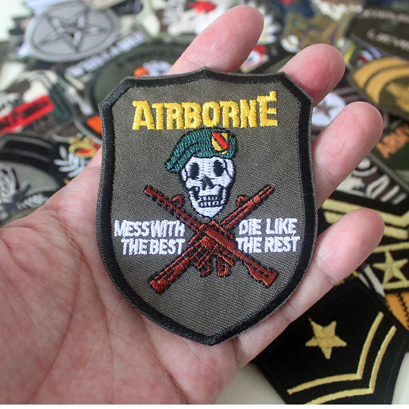 Military Tactical Army Patches For Clothing Iron on Badges Airforce  Appliques Stickers for Jacket Embroidery Armbands Stripes