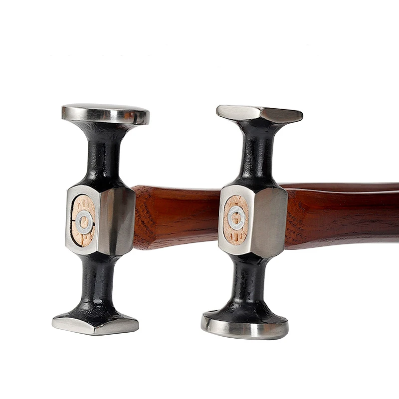 Leather Mallet Hammer Cobbler Hammer Carbon Steel Double Head Smooth Chasing Professional Leather Maul Tools