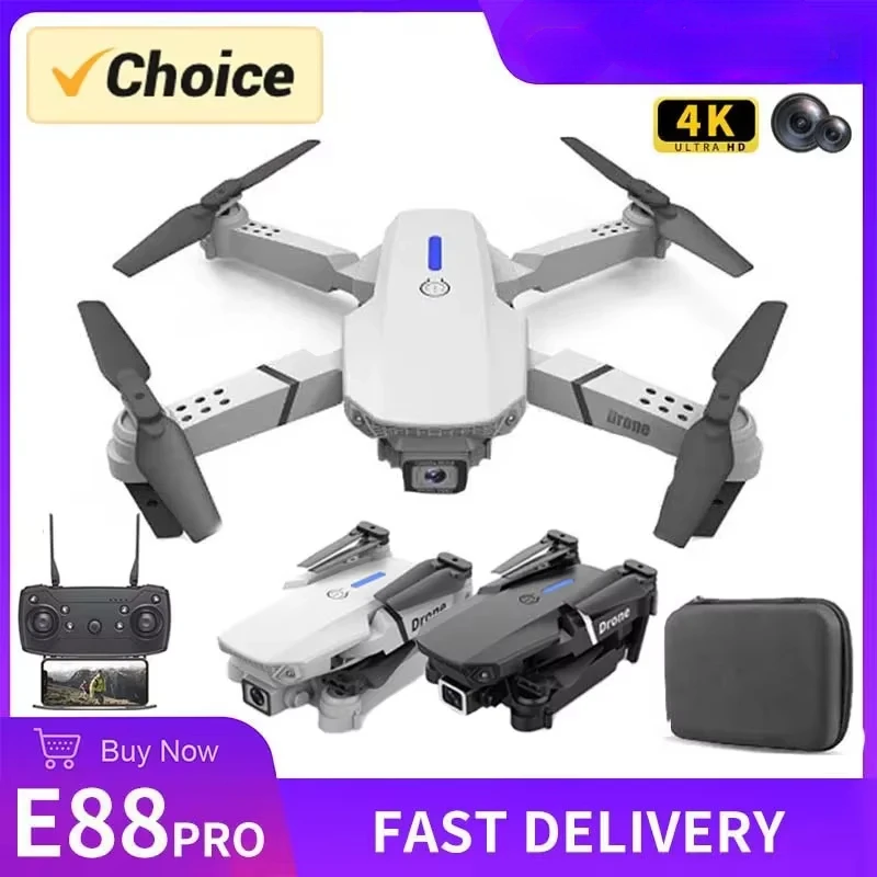 2025 New E88 Pro WIFI FPV Drone Wide Angle HD 4K 1080P Camera Height Hold RC Foldable Quadcopter Dron Helicopter Toys Gift