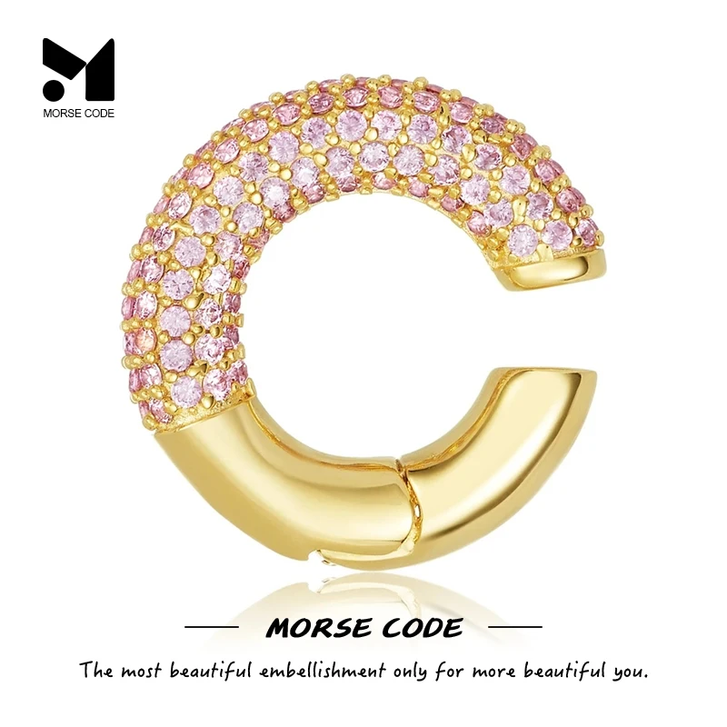 Ear Clip Earrings Single Colorful Zircon Ear Clip For Women Girls Luxury Jewelry