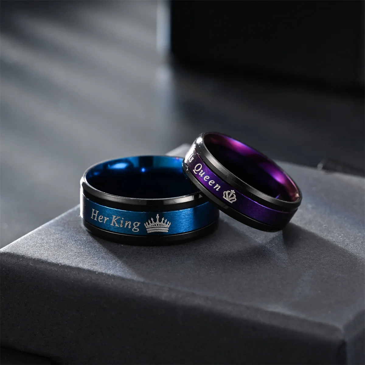 Wedding Band Anillos Her King His Queen His Queen Anillos King