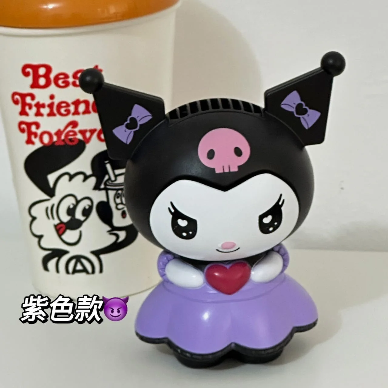 Portable Handheld Fans Kawaii Sanrio Kuromi Fan For Girls Room Decoration Usb Fan Portable Handheld Children Fans Necklace Kuromi Stuff Things Gift