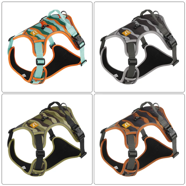 Medium Large Dog Harnesses Collar Labrador Army Reflective Adjustable Harness Oxford Cloth Pet Vest Training Hound Walk the Dog 5