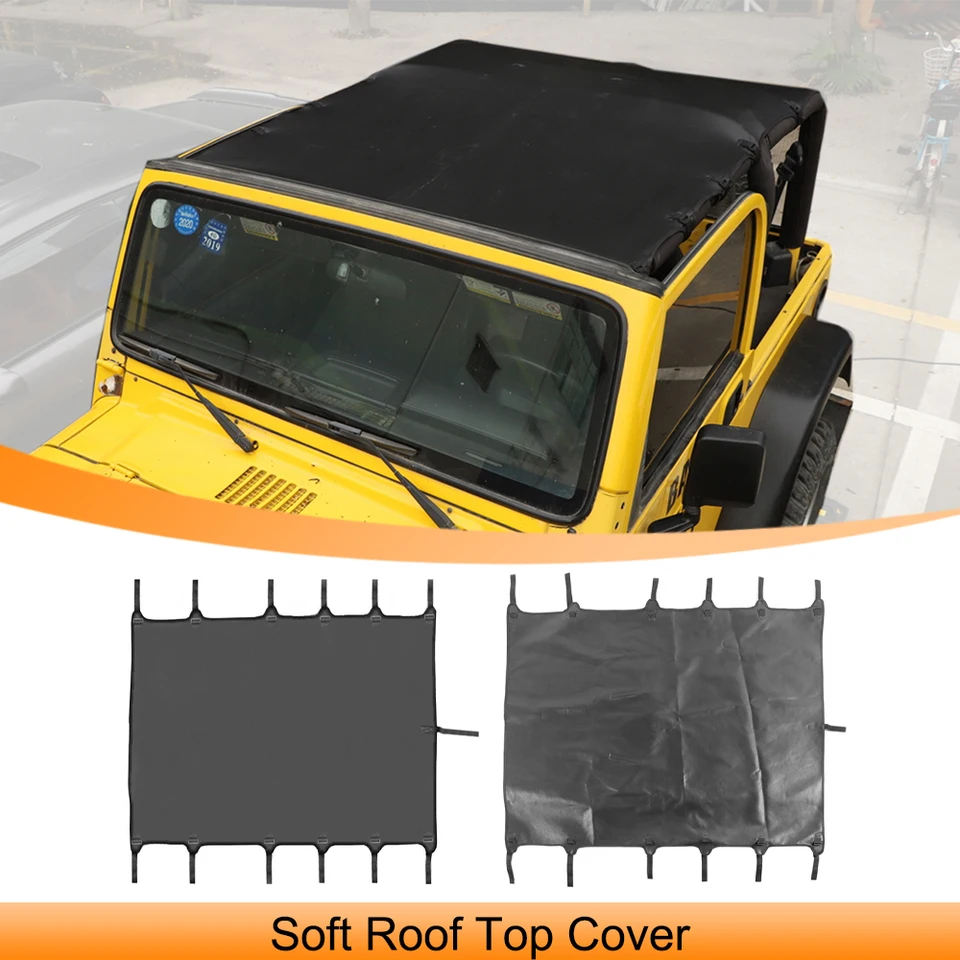 Pentagram Mesh Bikini Sunshade Top For 1997-2006 Jeep Wrangler TJ - UV Protection