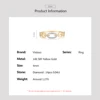 VISTOSO Pure 14K 585 Yellow Gold Ring For Women Sparkling Diamond Chain Link Stackable Concise Wedding Gift Chic Fine Jewelry 3