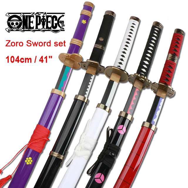 VIP] 102cm Cosplay One piece zoro new sword enma sword weapon Katana  Samurai Purple Wooden wood Sword model Anime Costume party - AliExpress