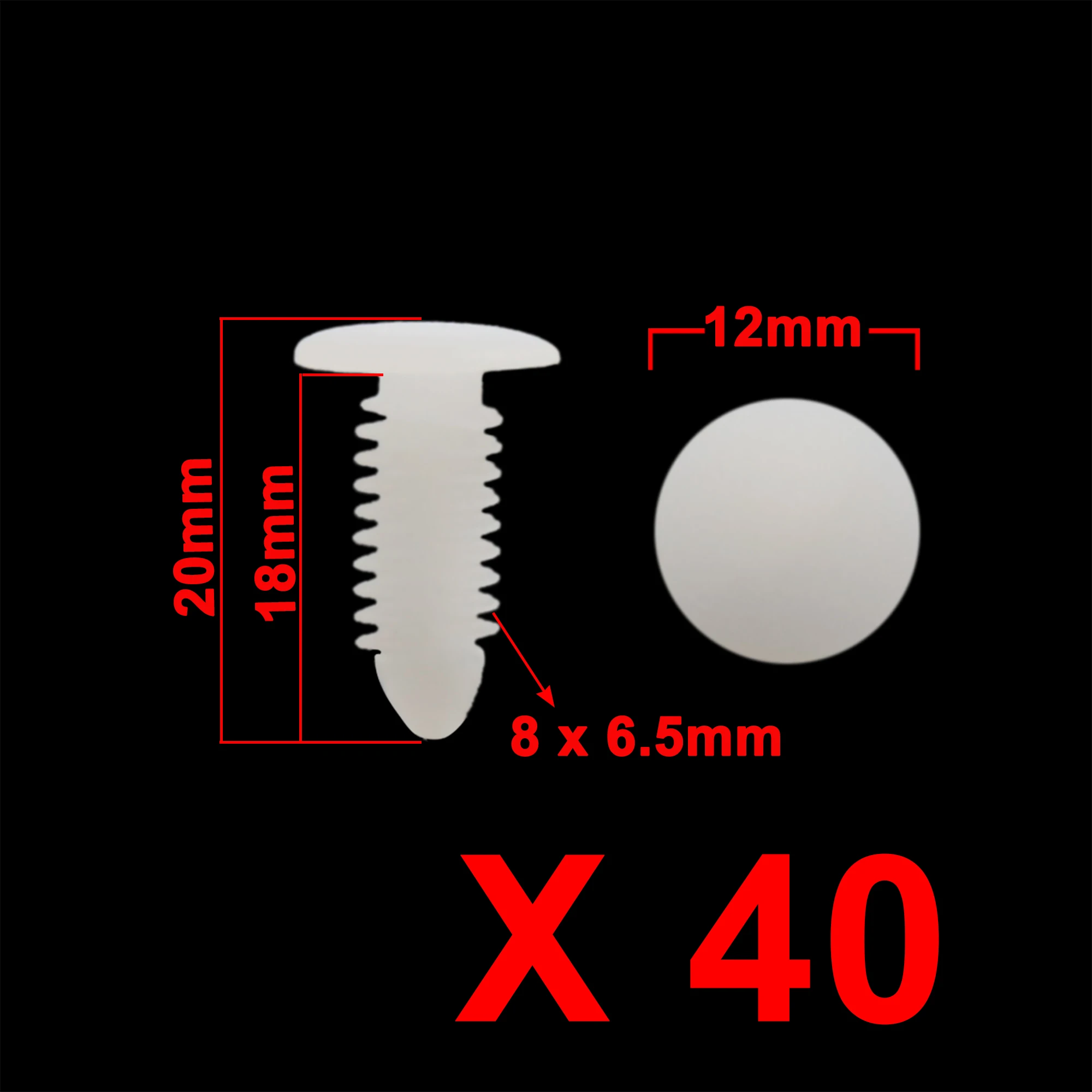 40Pcs 7.5mmx 5.5mm