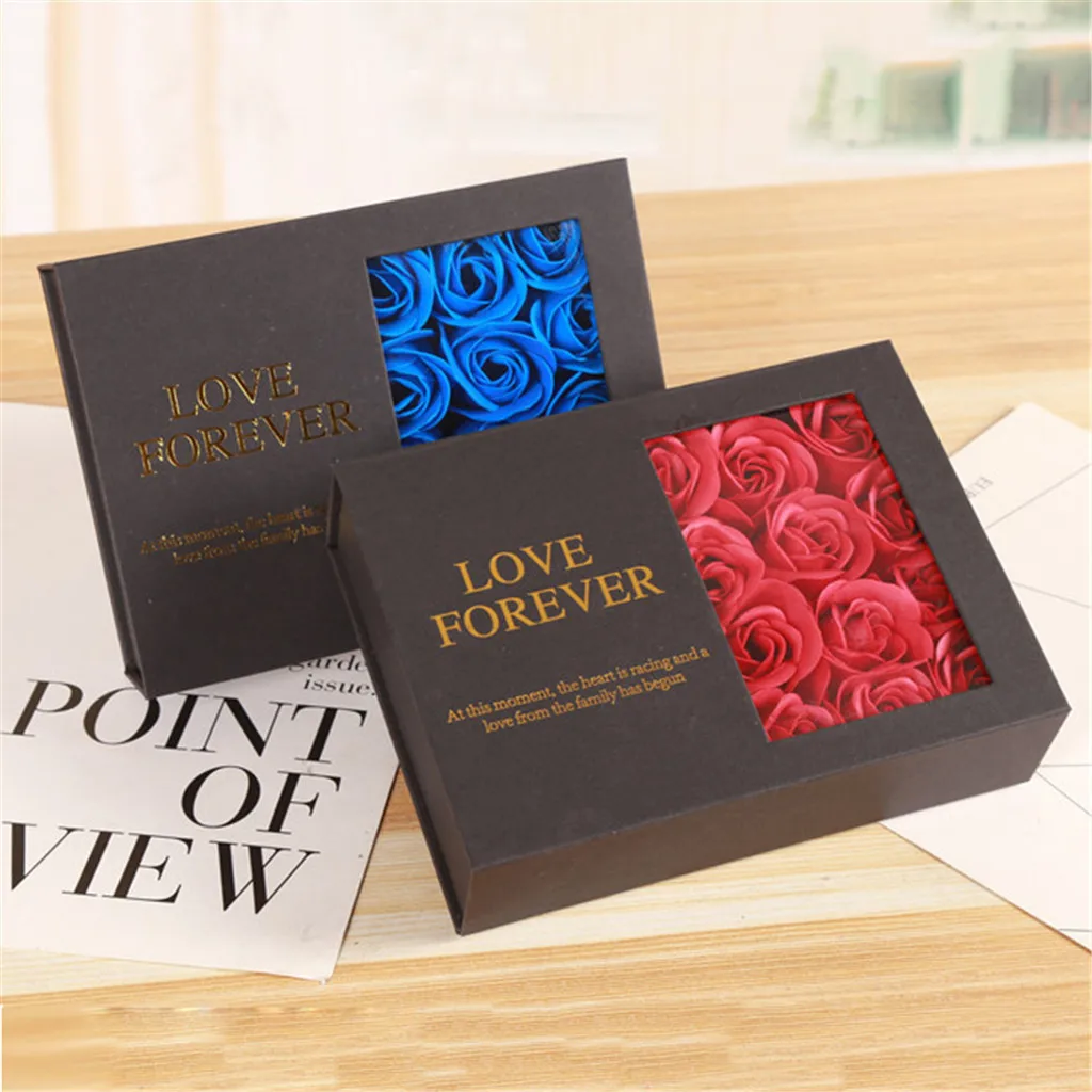 Open window 12 soap rose lipstick gift box creative Valentines Day gift