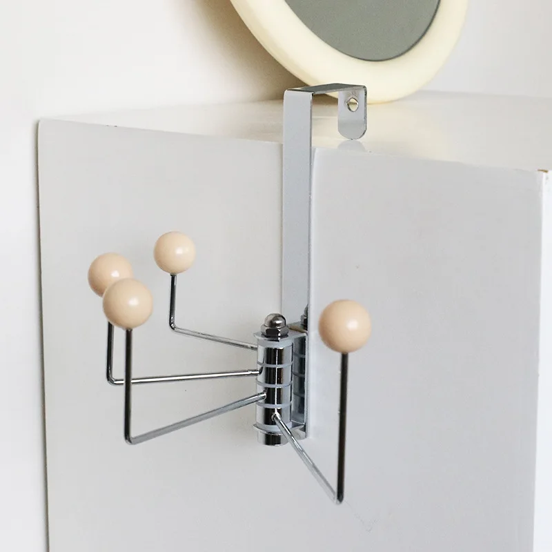 MOMO Door Back Hook Korean Wrought Iron Hook Ins Retro Decoration Bathroom Bedroom Activity Creative Cream