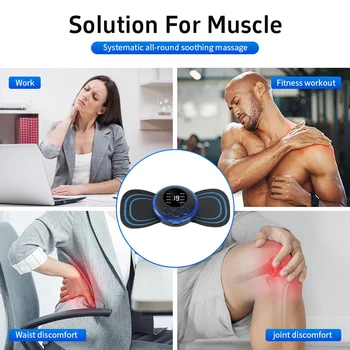 EMS Muscle Stimulator With 5 Pads Buttocks Hip Trainer Abdominal ABS Stimulator Fitness Body Scalpting Massager 6