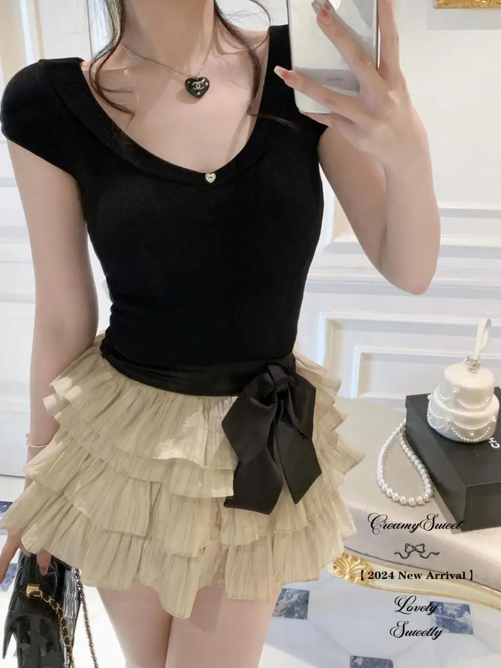 Y2K Polka Dot Two-piece Set Women Chiffon Halter Sleeveless Top Ruffles A-line Cake Mini Skirt Summer New Korean Fashion Outfits