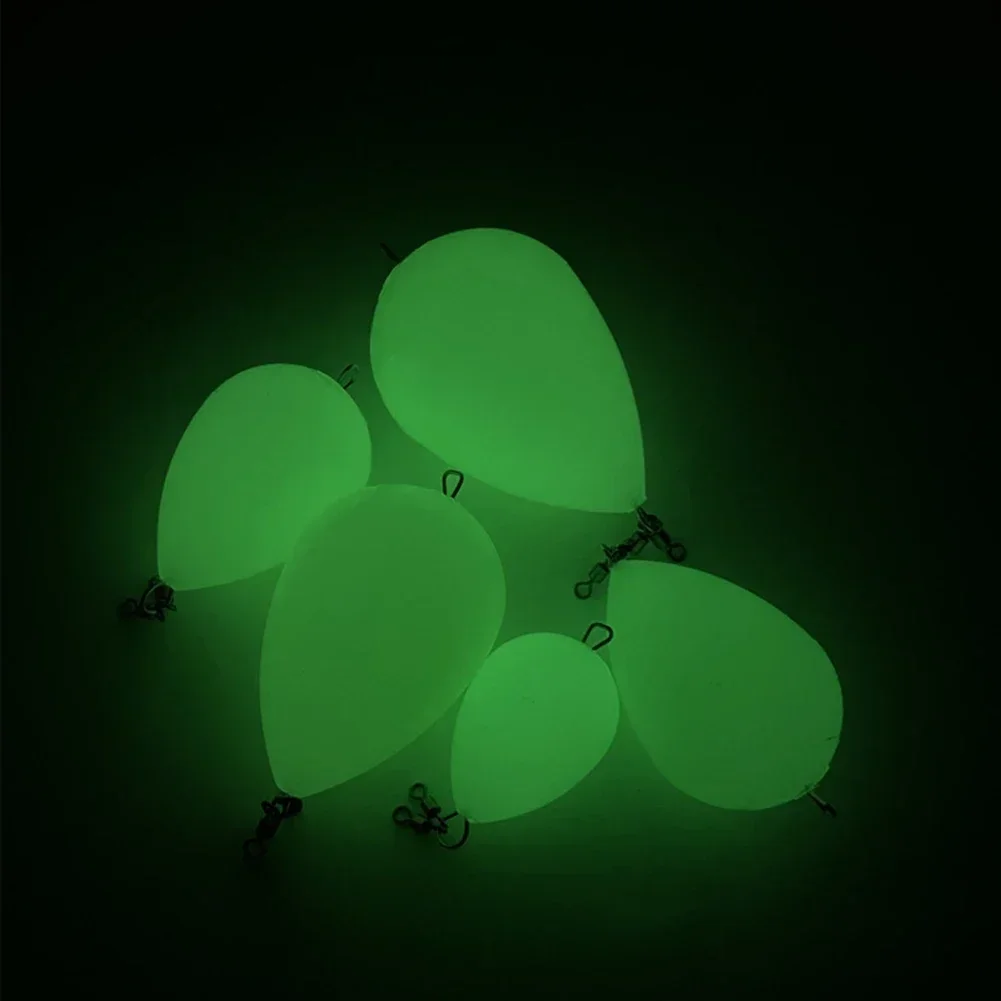 Fishing Floats Fishing Float Fishing Bobber Fishing Buoy Night Fishing Luminous Egg Float Upward Bobber Fishing Floats Thrower Accessory Acrylic Strike Indicators Durable casting egg