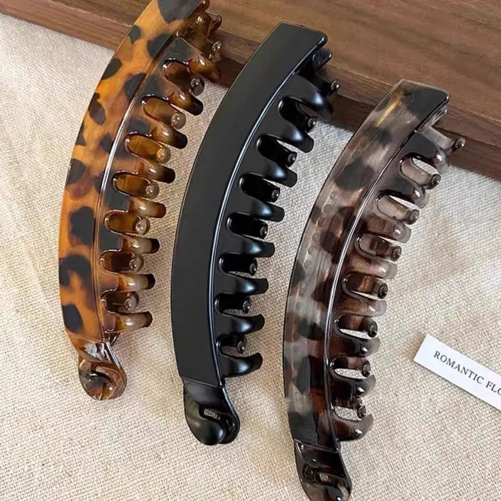 거북이껍질 모양 바나나 헤어 클립 물고기 모양 헤어핀 여성용 헤어 액세서리 헤..