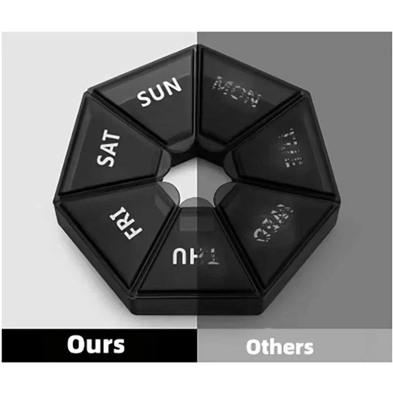 1pc-Mini Small Portable Travel Vitamin Pill Box Pills Cases Container Organizer Storage Tablets 7 Days Grids Medicine Fish Oils